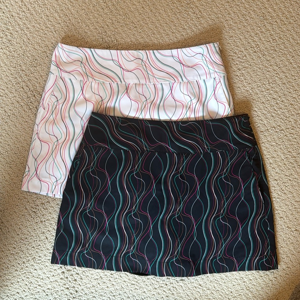 Cutter&Buck CB DryTec Skort White & Black Size 2